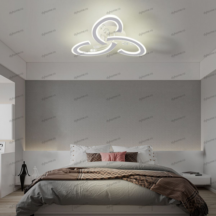 Lustra LED floare design alb cu telecomanda, dimabila,108W [1]
