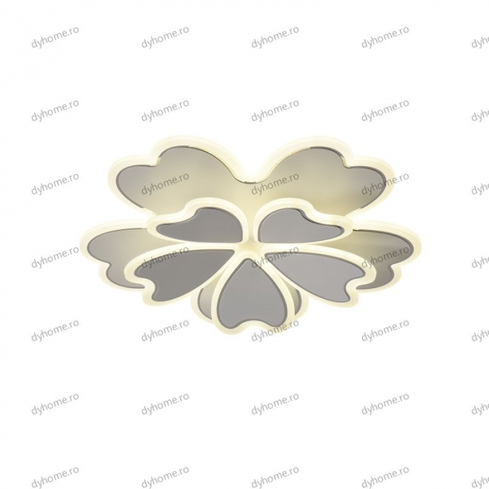 Lustra LED floare design alb cu telecomanda, dimabila, 120W [5]