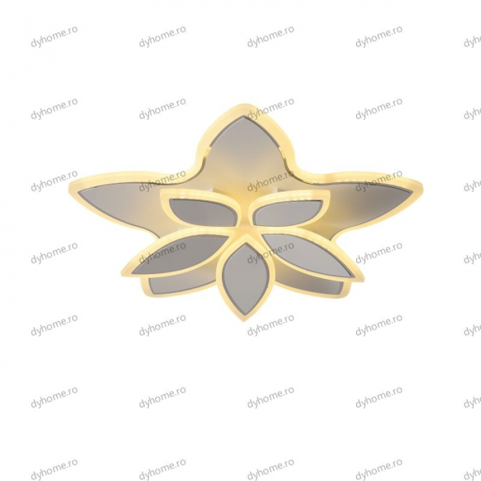 Lustra LED floare design alb cu telecomanda, dimabila, 120W [3]