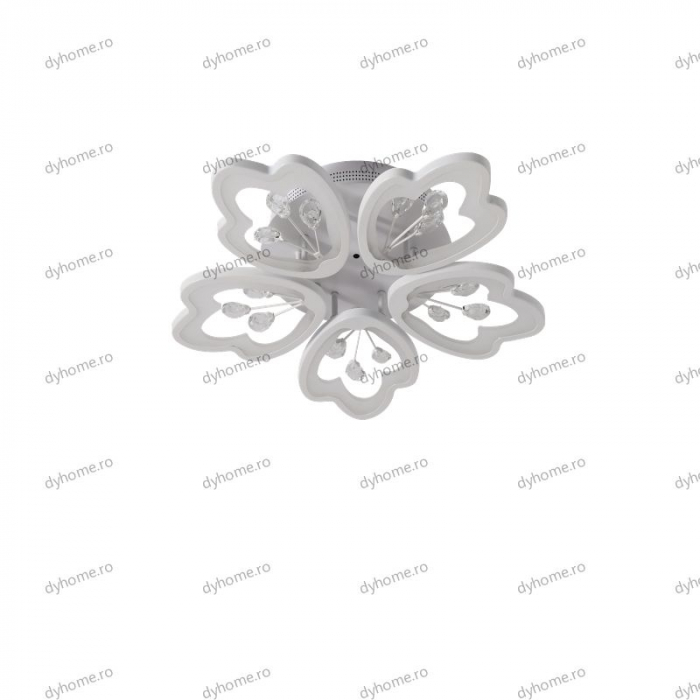Lustra LED floare design alb cu telecomanda, dimabila, 140W [2]