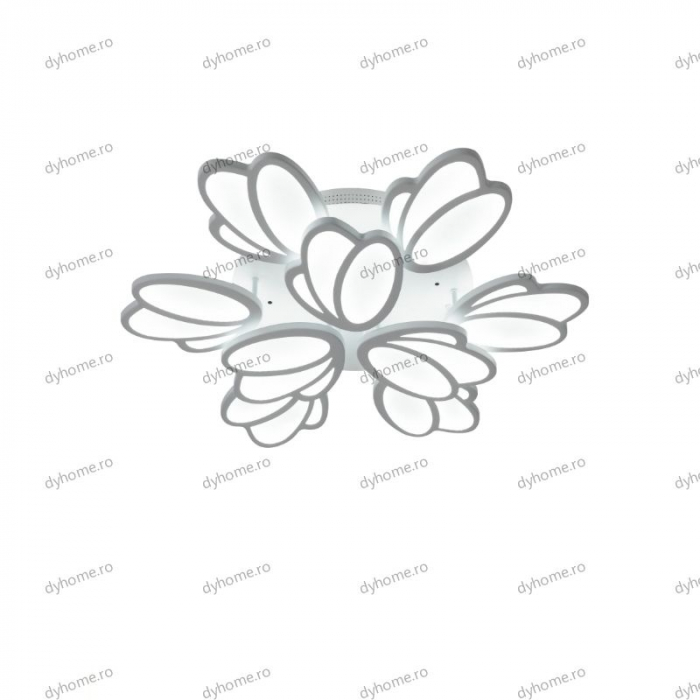 Lustra LED floare design alb cu telecomanda, dimabila, 378W [5]