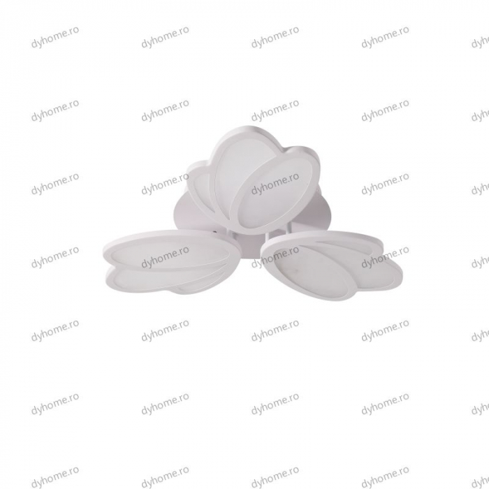 Lustra LED floare design alb cu telecomanda, dimabila, 78W [2]