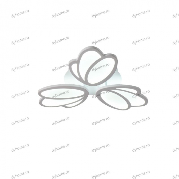 Lustra LED floare design alb cu telecomanda, dimabila, 78W [5]