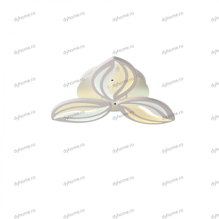 Lustra LED frunze design alb cu telecomanda, dimabila, 72W [3]