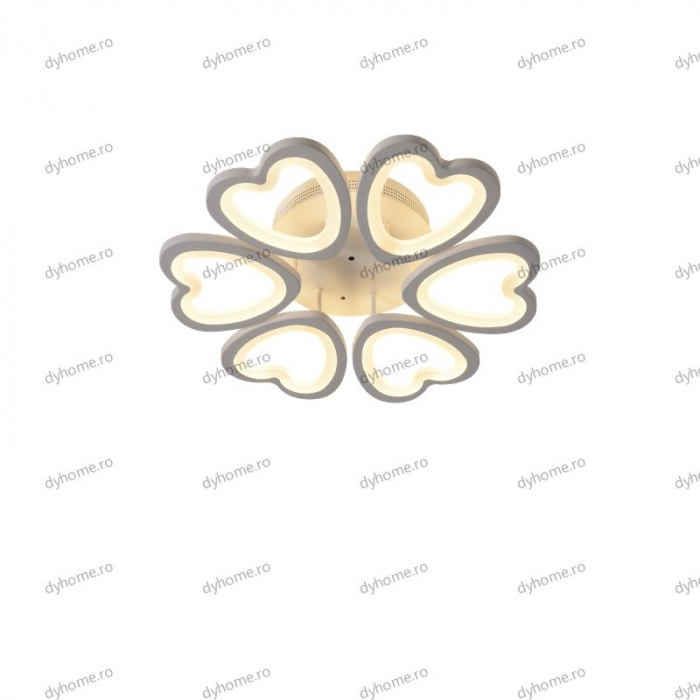 Lustra LED heart shape design alb cu telecomanda, dimabila, 168W [3]