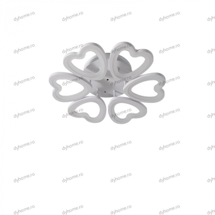Lustra LED heart shape design alb cu telecomanda, dimabila, 168W [2]