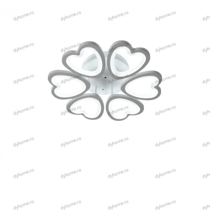 Lustra LED heart shape design alb cu telecomanda, dimabila, 168W [5]