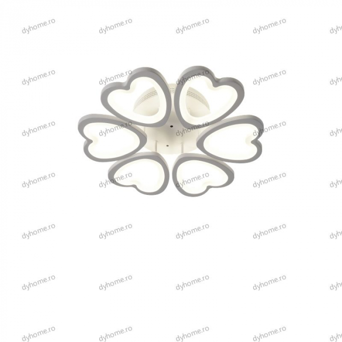 Lustra LED heart shape design alb cu telecomanda, dimabila, 168W [4]