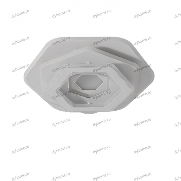 Lustra LED hexagon design alb cu telecomanda, dimabila, 256W [2]