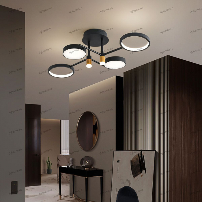 Lustra LED loft design cu telecomanda, dimabila, 100W [2]