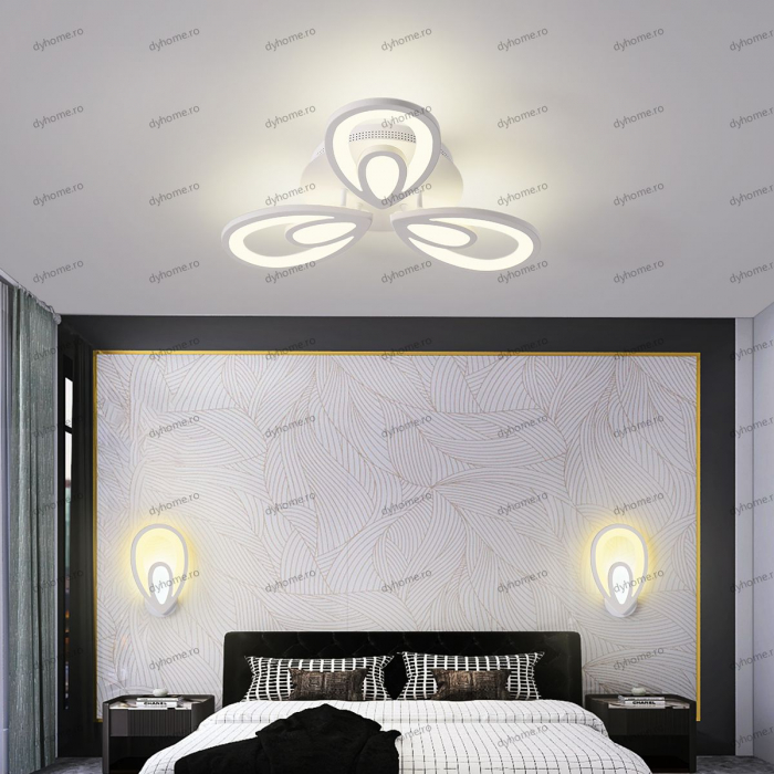 Lustra LED  măsline design alb cu telecomanda, dimabila, 102W [1]