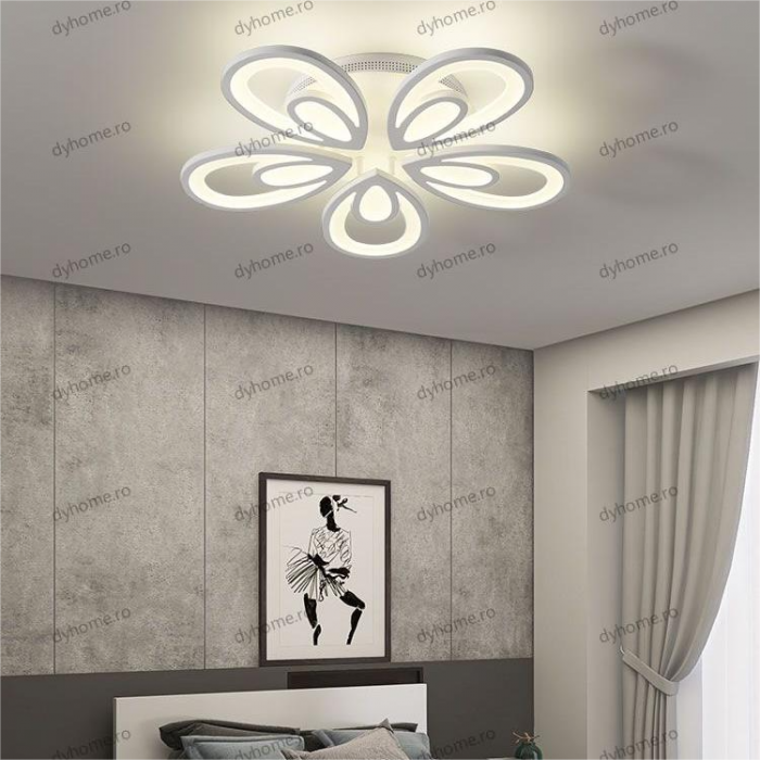 Lustra LED măsline design alb cu telecomanda, dimabila, 180W [1]