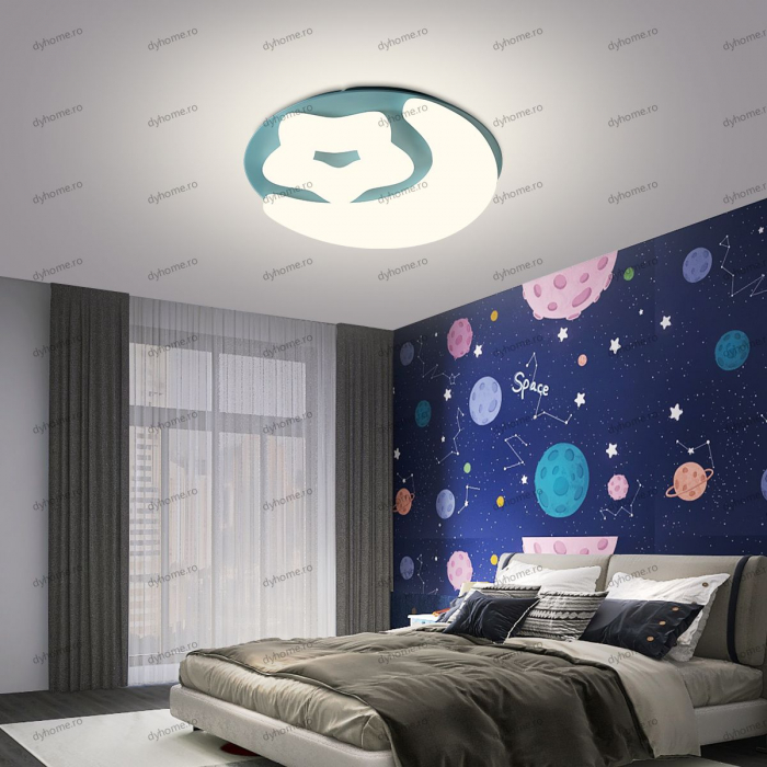Lustra LED moon and star cu telecomanda, dimabila, 120W [1]