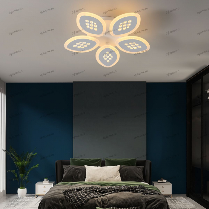 Lustra LED olive design alb cu telecomanda, dimabila, 70W [1]