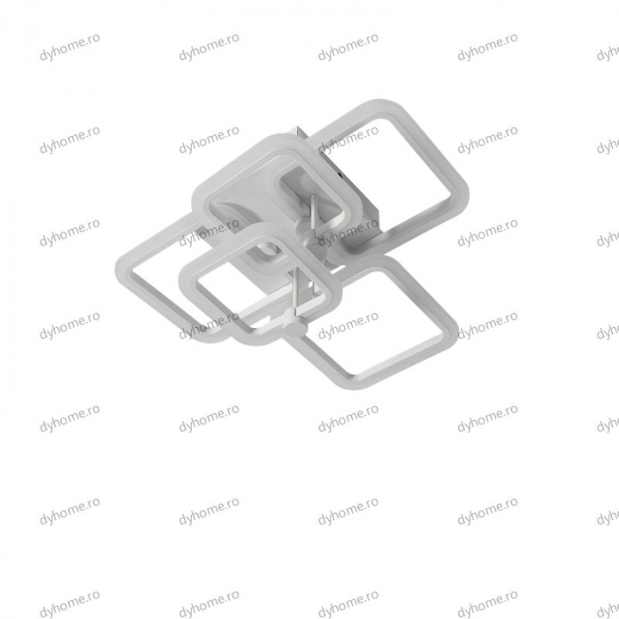 Lustra LED patrat design alb cu telecomanda, dimabila, 144W [2]