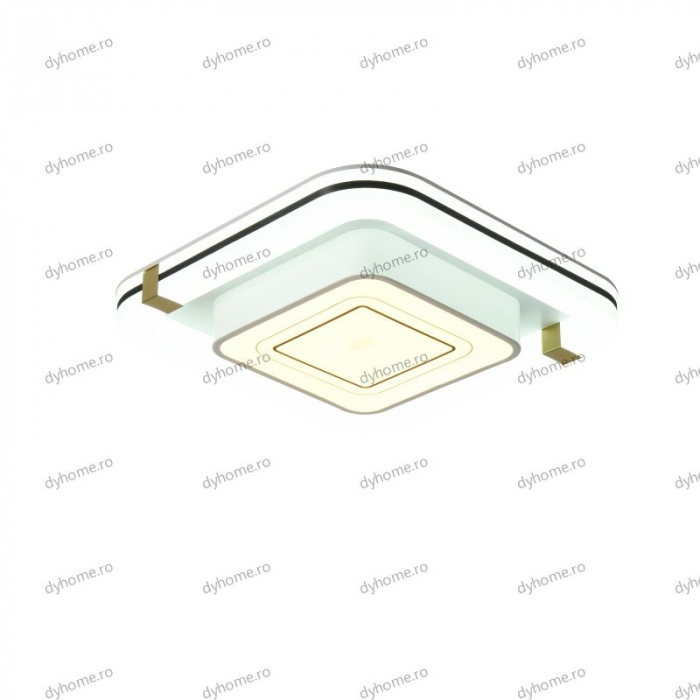 Lustra LED partrat design alb cu telecomanda, dimabila, 152W [5]