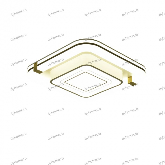 Lustra LED partrat design alb cu telecomanda, dimabila, 152W [4]