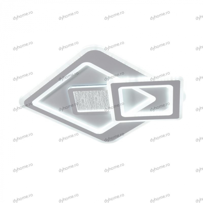Lustra LED patrat design alb cu telecomanda, dimabila, 180W [5]