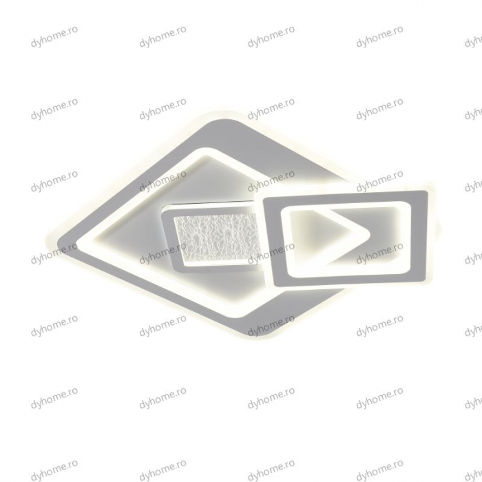 Lustra LED patrat design alb cu telecomanda, dimabila, 180W [4]