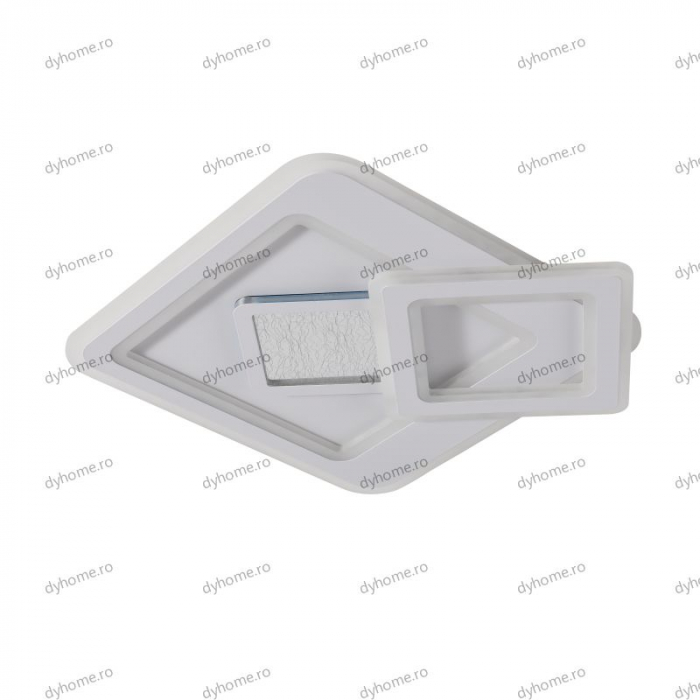 Lustra LED patrat design alb cu telecomanda, dimabila, 180W [2]