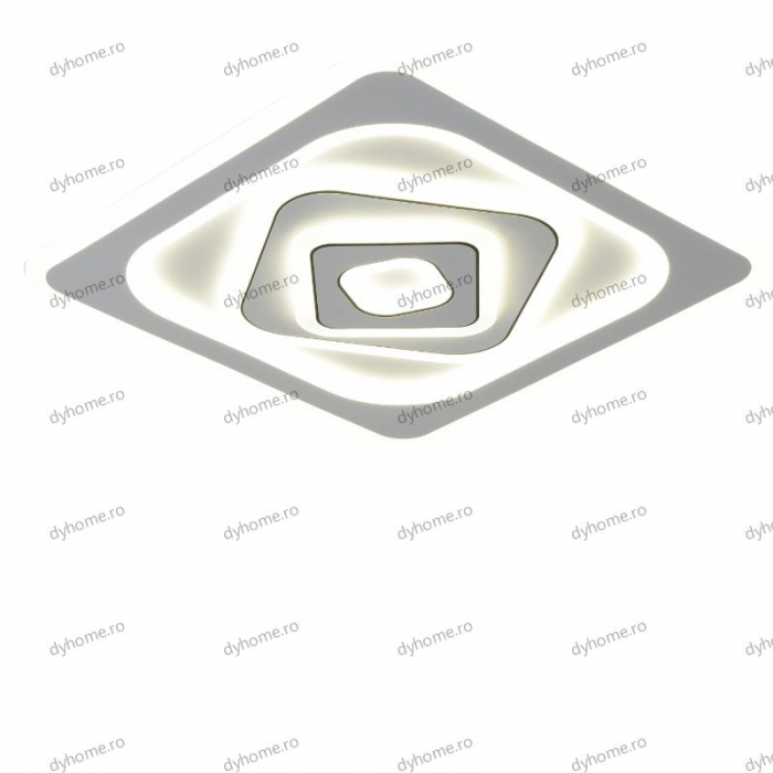 Lustra LED patrat design alb cu telecomanda, dimabila, 200W [2]
