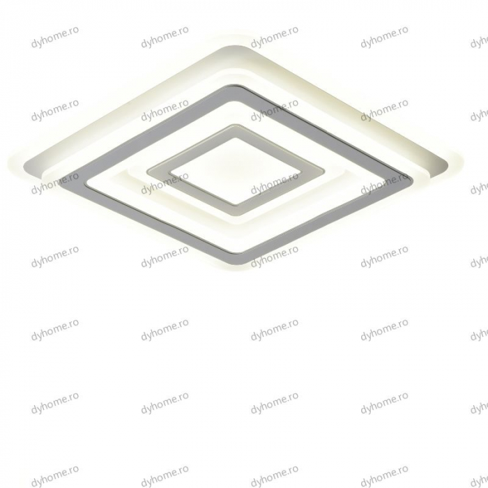 Lustra LED patrat design alb cu telecomanda, dimabila, 200W [4]
