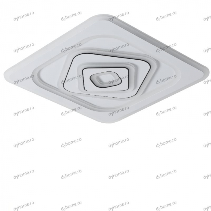 Lustra LED patrat design alb cu telecomanda, dimabila, 200W [4]