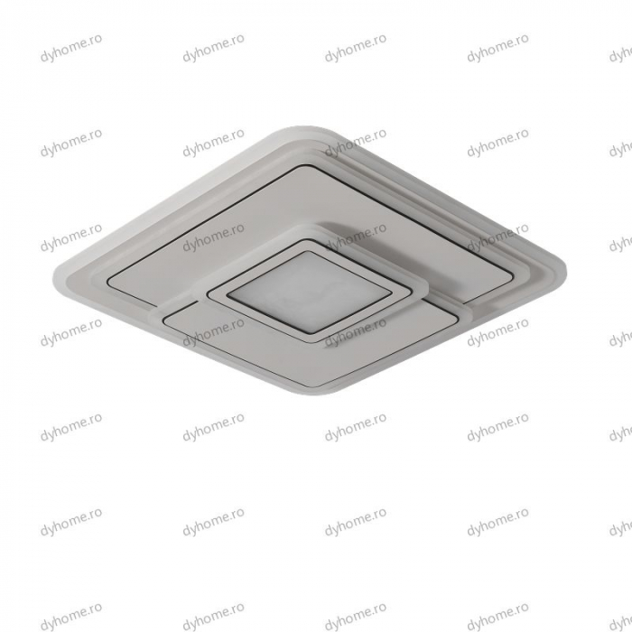Lustra LED partrat design alb cu telecomanda, dimabila, 218W [2]