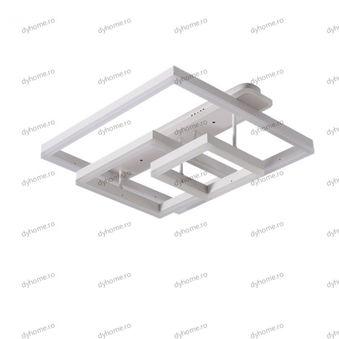 Lustra LED patrat design alb cu telecomanda, dimabila, 214W [2]