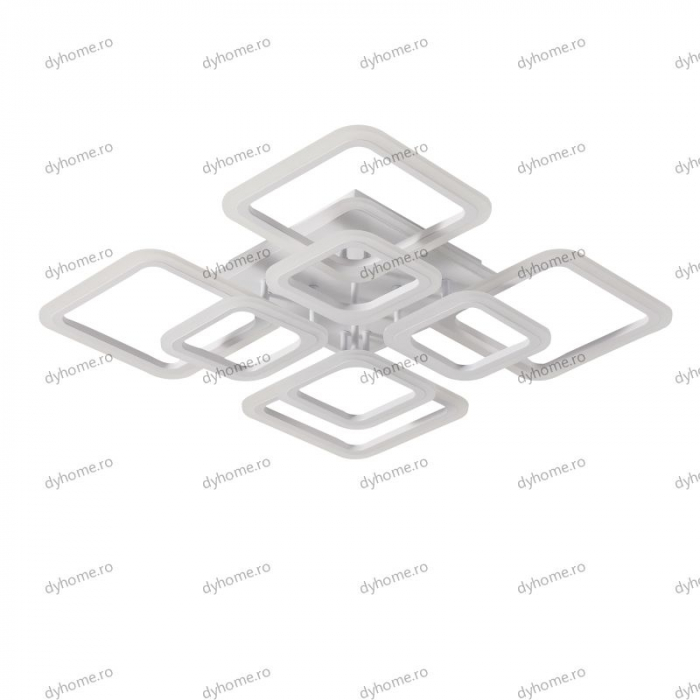 Lustra LED pătrat design alb cu telecomanda, dimabila, 240W [2]