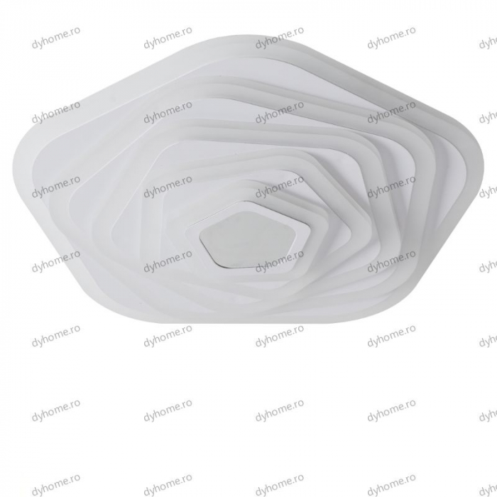 Lustra LED pentagon 3D design cu telecomanda, dimabila, 92W [2]