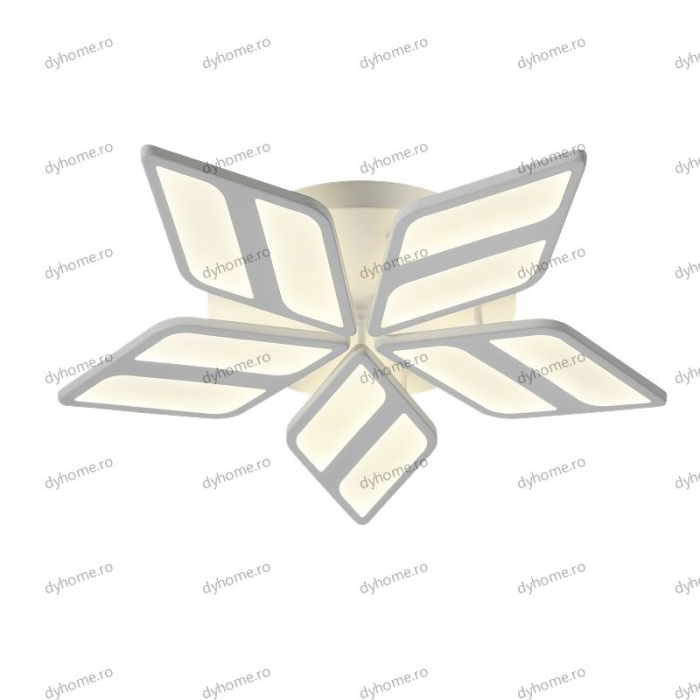 Lustra LED pentagram design alb cu telecomanda, dimabila, 200W [4]