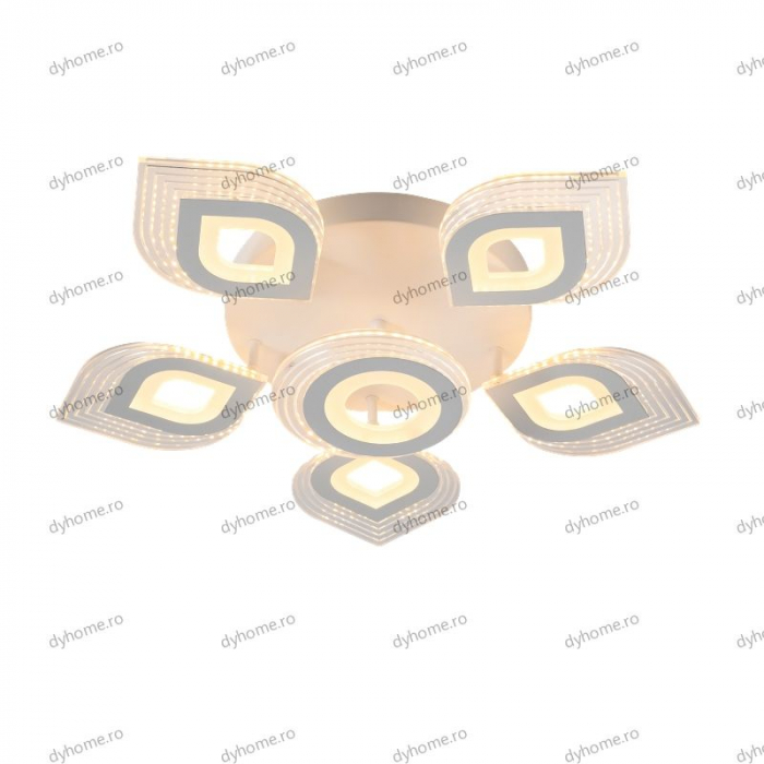 Lustra LED petală design alb cu telecomanda, dimabila, 182W [3]