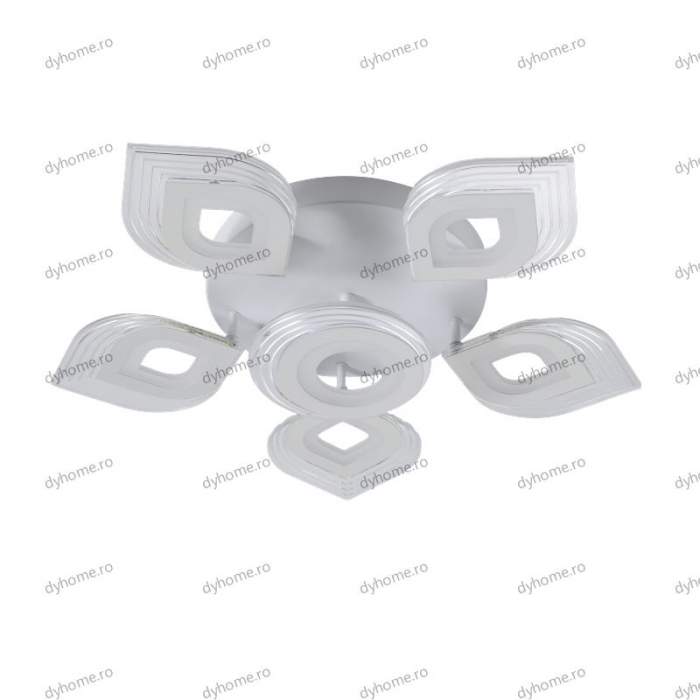 Lustra LED petală design alb cu telecomanda, dimabila, 182W [2]