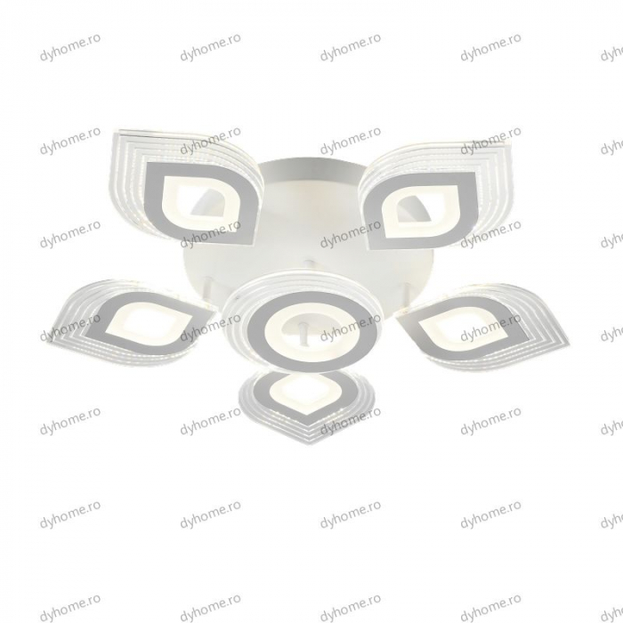 Lustra LED petală design alb cu telecomanda, dimabila, 182W [4]