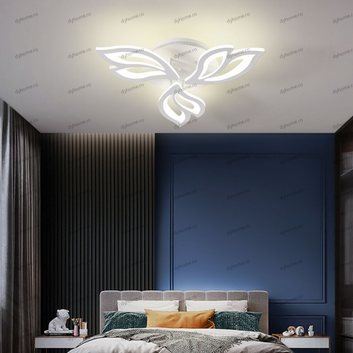 Lustra LED petale design alb cu telecomanda, dimabila, 72W [1]