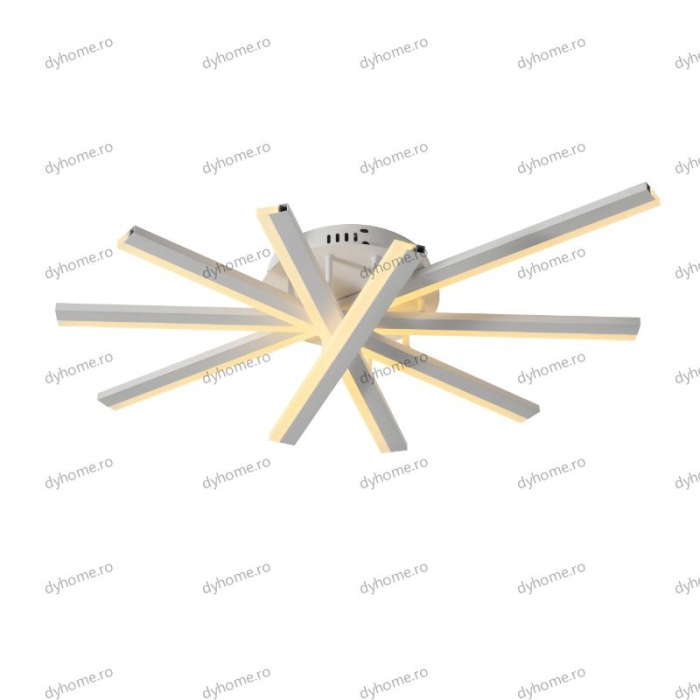 Lustra LED strip light alb cu telecomanda, dimabila, 140W [3]