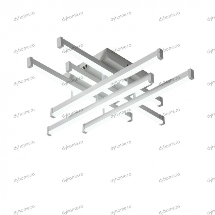 Lustra LED 6 linii design alb cu telecomanda, dimabila, 160W [5]