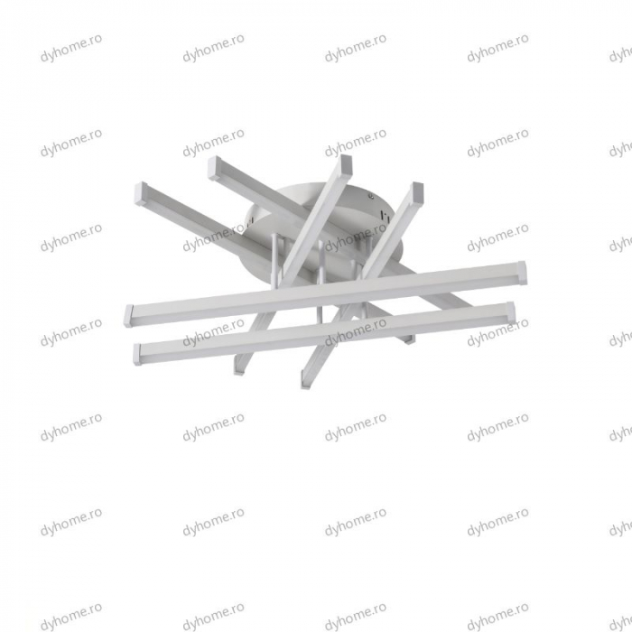 Lustra LED 6 linii design alb cu telecomanda, dimabila, 160W [2]