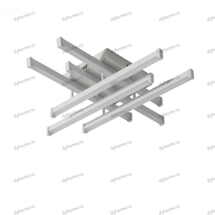 Lustra LED 6 linii design alb cu telecomanda, dimabila, 160W [2]