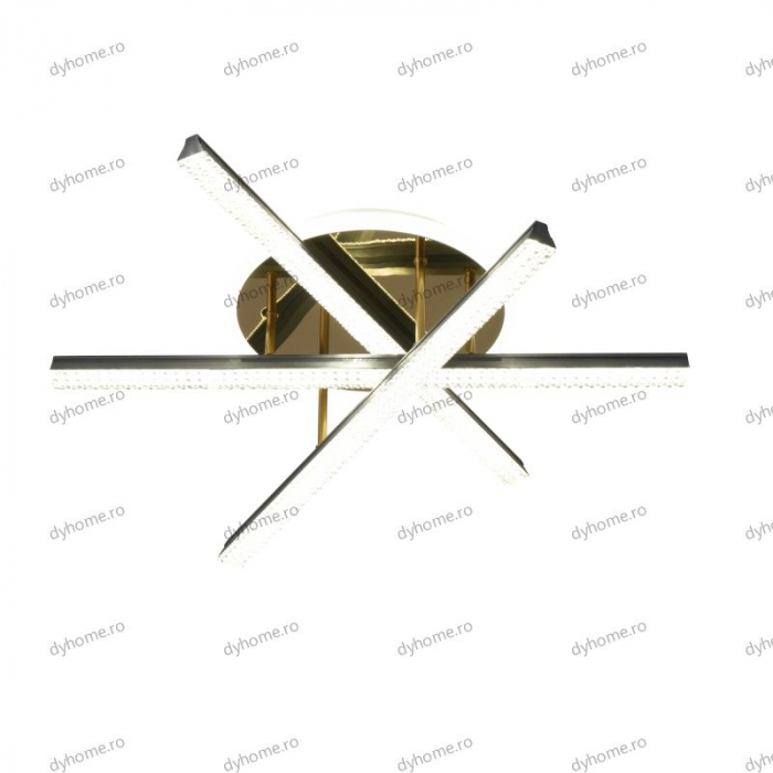 Lustra LED strip light argint cu telecomanda, dimabila, 120W [4]