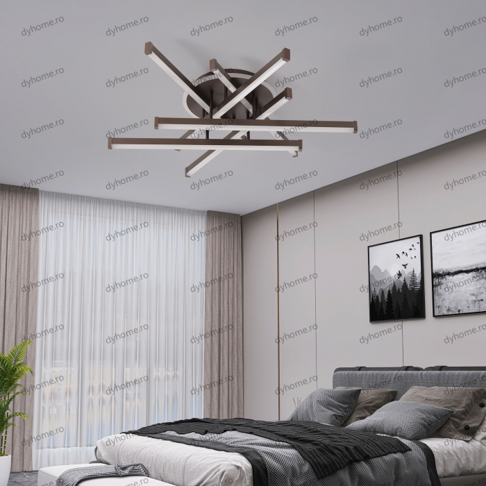 Lustra LED strip light maro cu telecomanda, dimabila, 160W [1]