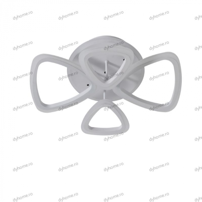 Lustra LED triunghi design alb cu telecomanda, dimabila, 116W [2]
