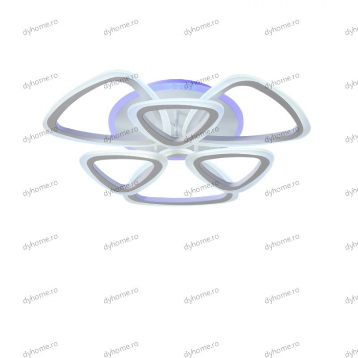 Lustra  LED triunghi design alb cu telecomanda, dimabila, 126W [5]