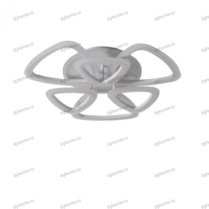 Lustra  LED triunghi design alb cu telecomanda, dimabila, 126W [2]
