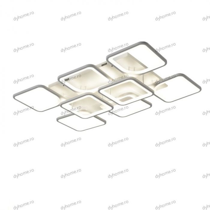 Lustra LED ultrathin patrat design alb cu telecomanda, dimabila, 292W [4]
