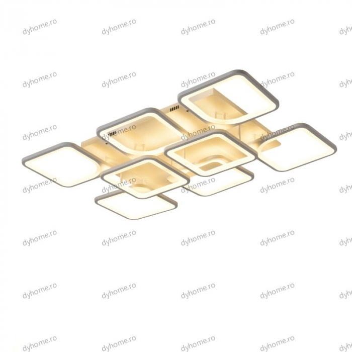 Lustra LED ultrathin patrat design alb cu telecomanda, dimabila, 292W [3]