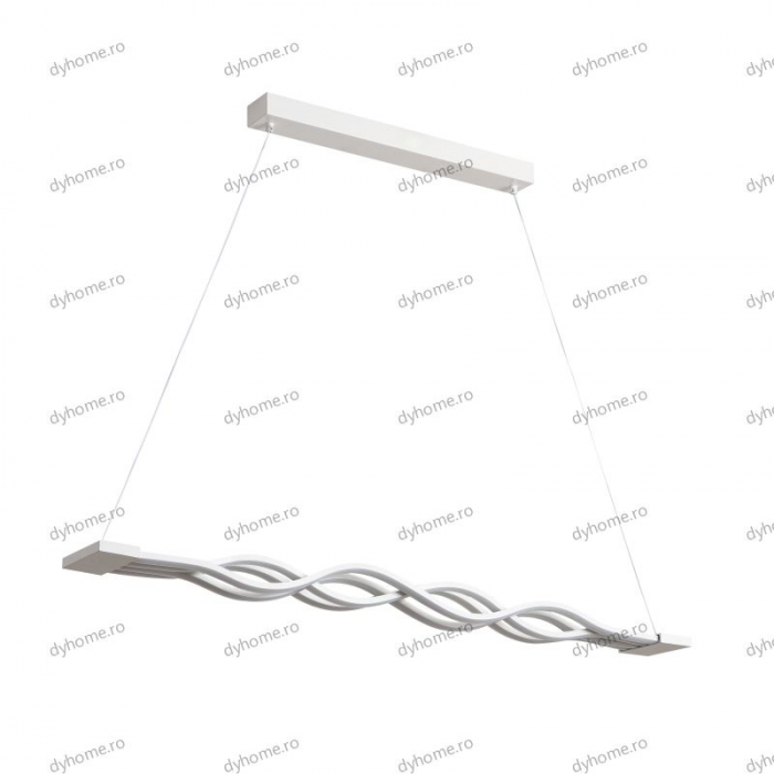 Lustra LED wave design alb cu telecomanda, dimabila, 160W [2]