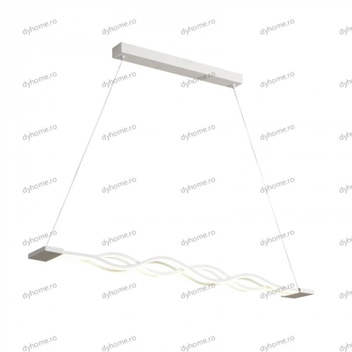 Lustra LED wave design alb cu telecomanda, dimabila, 160W [4]
