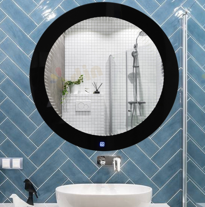 Oglinda LED DY019X, Rotunda 70cm, Intrerupator Touch, 3 Tipuri De Lumina Si Dimabila [2]